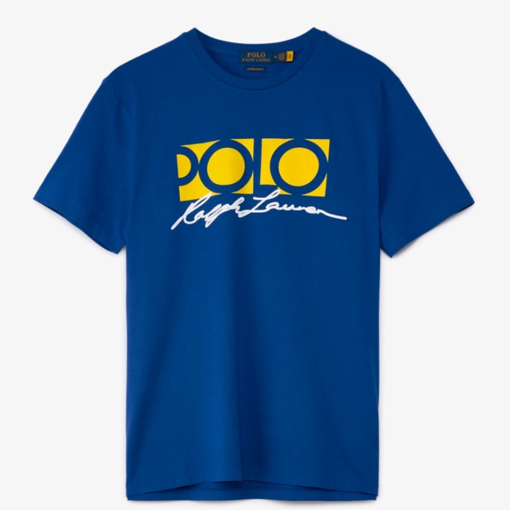 Blue Polo Ralph Lauren T-Shirt yellow and blue